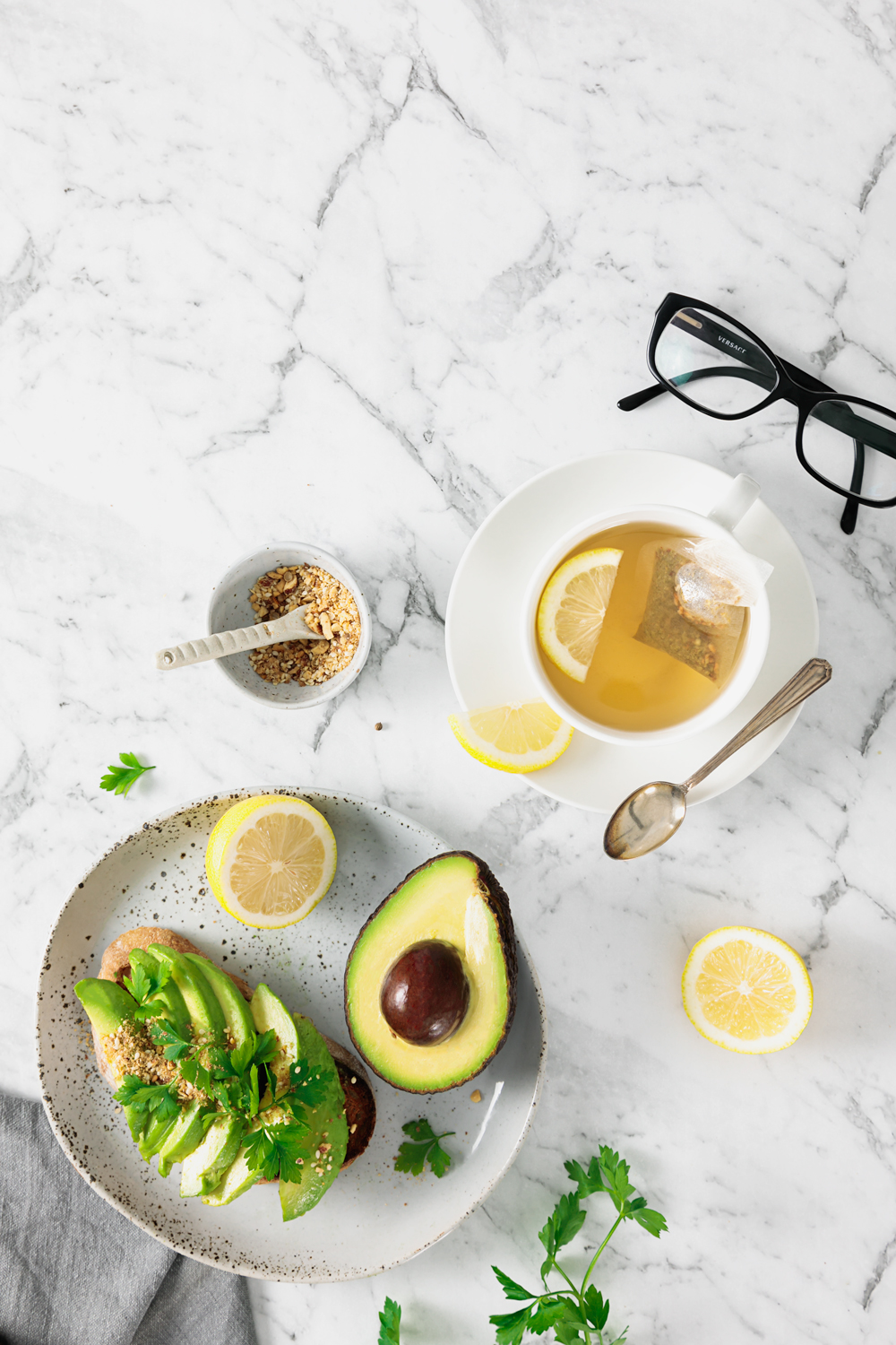 Smashed Avocado Toast served with Almond Dukkah | Curated Life Studio