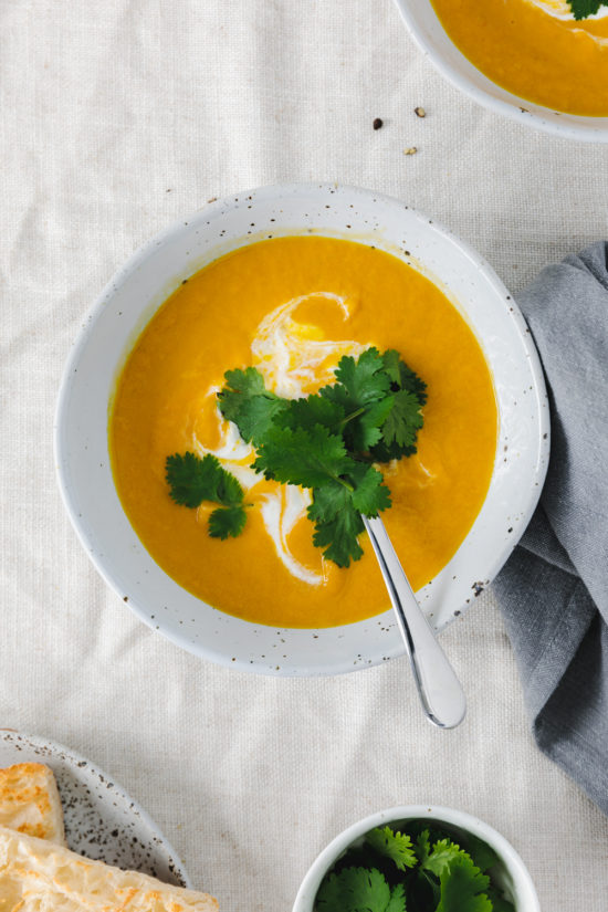 Carrot & Ginger Soup with Coconut Milk | Curated Life Studio